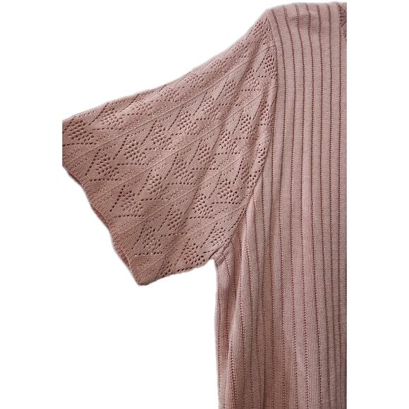 Alfred Dunner NWT Womens LG Pink Sweater Knit Short Sleeves USA - Picture 5 of 10